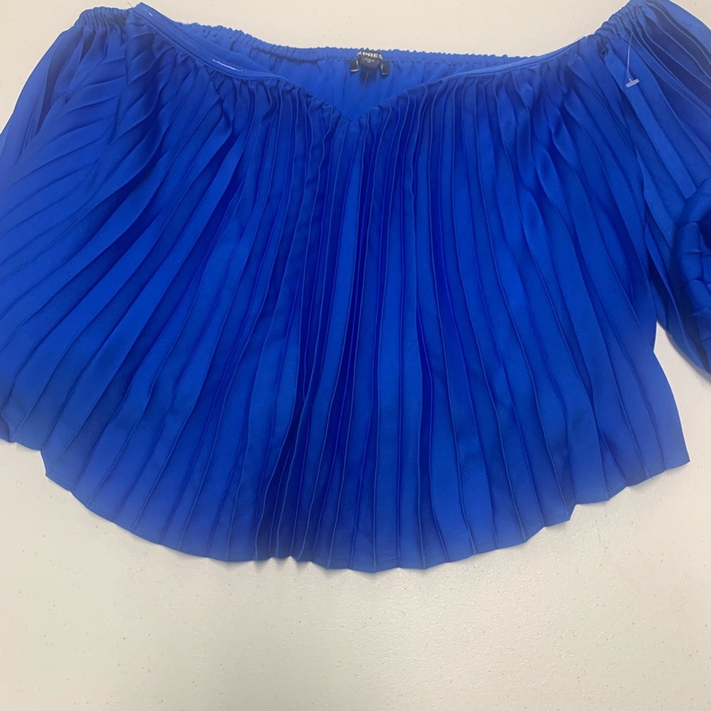 Express Royal Blue Off-Shoulder Blouse